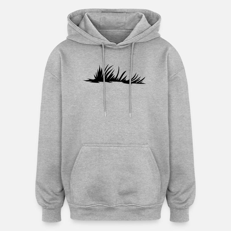 wiese meadow - Oversized Unisex Hoodie - Grau meliert