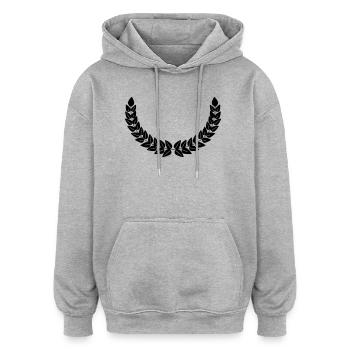 Lorbeerkranz Dekoration - Oversized Unisex Hoodie - Grau meliert - Vorne - Noah (186cm)