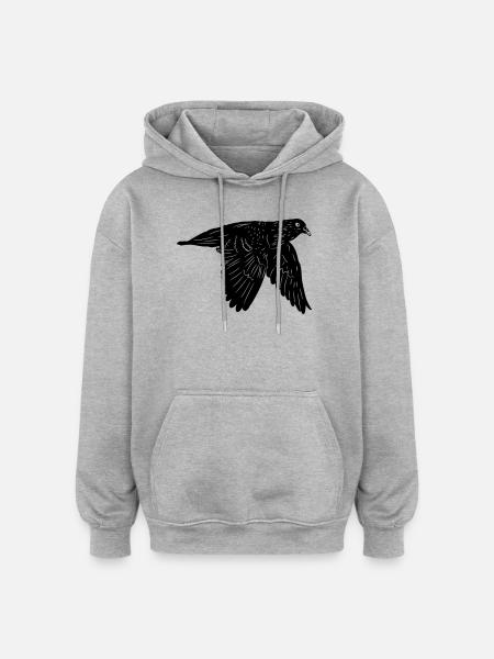 Pigeon competition pigeon - Oversized Unisex Hoodie - heather grey