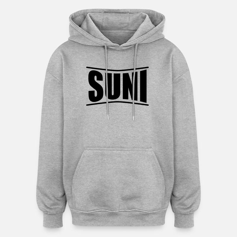 Suni t-shirt Sardaigne idée cadeau - Sweat à capuche oversize unisexe - gris chiné