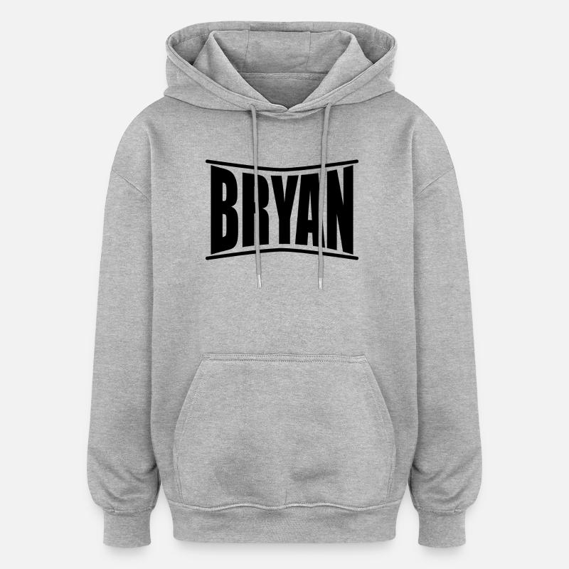 Bryan T-Shirt Geschenkidee - Oversized Unisex Hoodie - Grau meliert