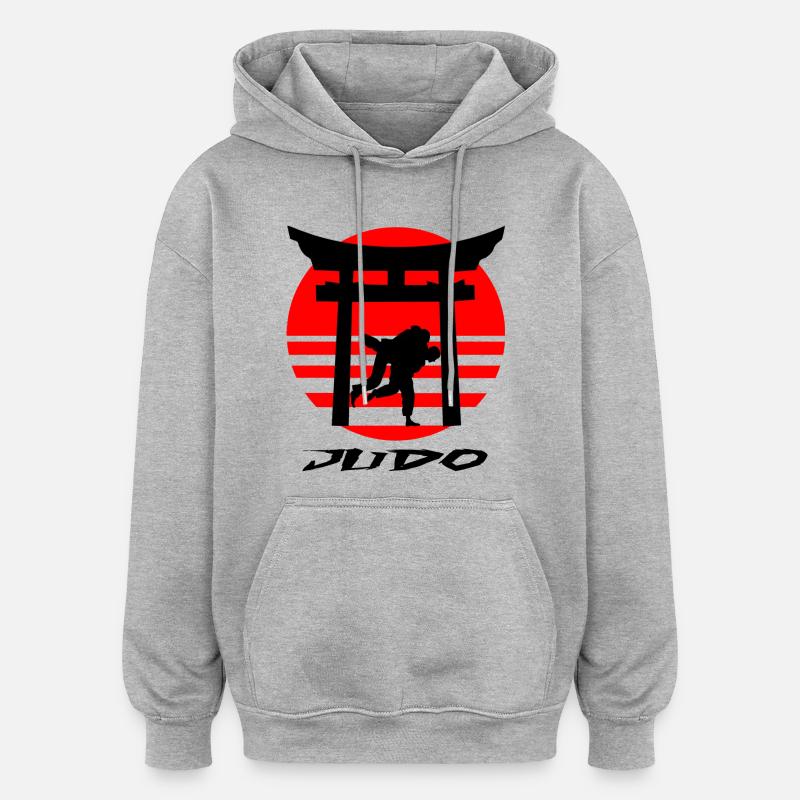 Judo - Oversized Unisex Hoodie - Grau meliert