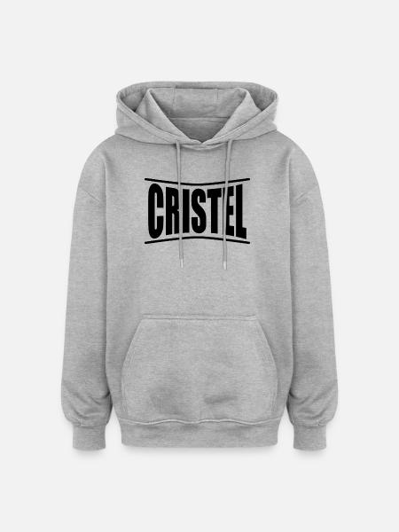 Cristel t-shirt gift idea - Oversized Unisex Hoodie - heather grey