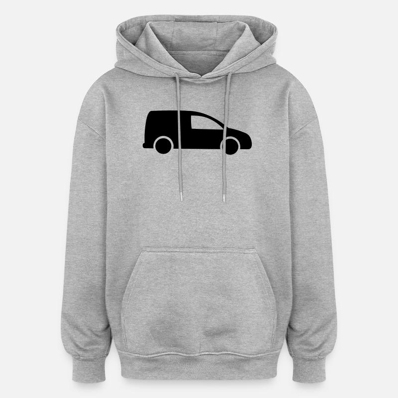 Van logo Livraison - Sweat à capuche oversize unisexe - gris chiné
