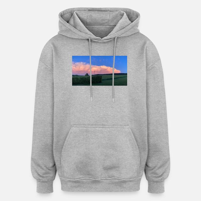 Cloud image - Oversized Unisex Hoodie - heather grey