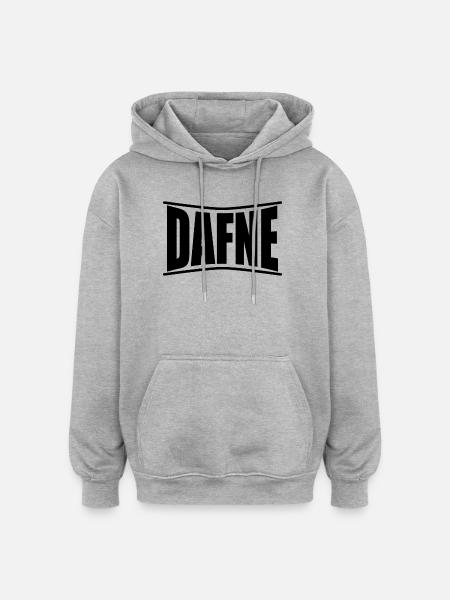 Dafne T-Shirt Geschenkidee - Oversized Unisex Hoodie - Grau meliert