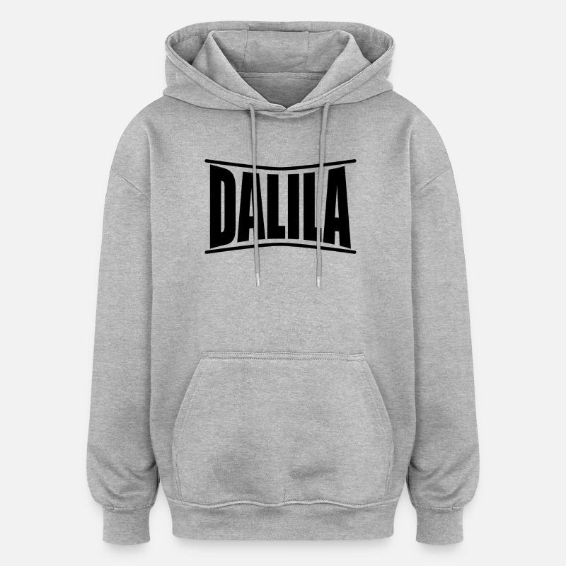 Idée cadeau t-shirt Dalila - Sweat à capuche oversize unisexe - gris chiné