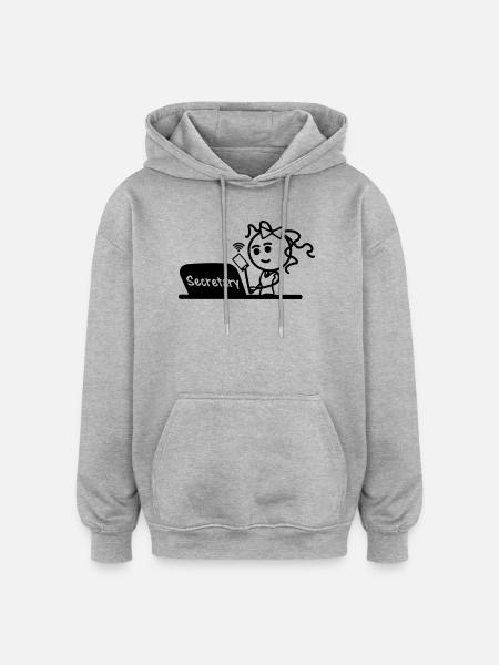 Work laptop Secretary smartphone - Oversized Unisex Hoodie - heather grey