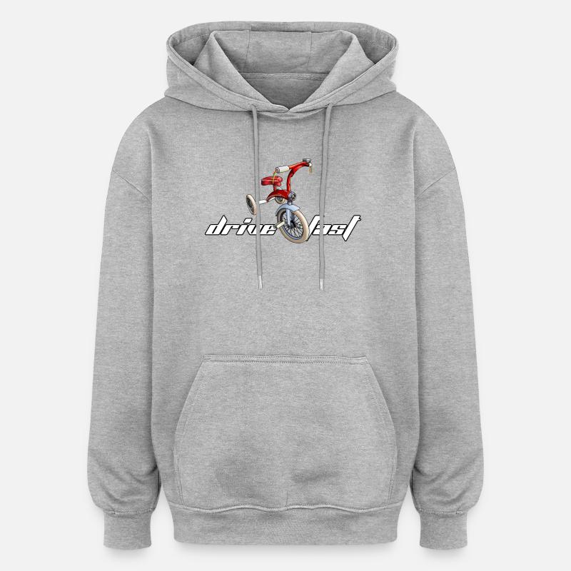 Tricycle - Sweat à capuche oversize unisexe - gris chiné