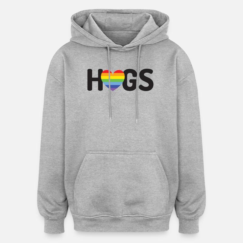 Câlins LGBT - Sweat à capuche oversize unisexe - gris chiné