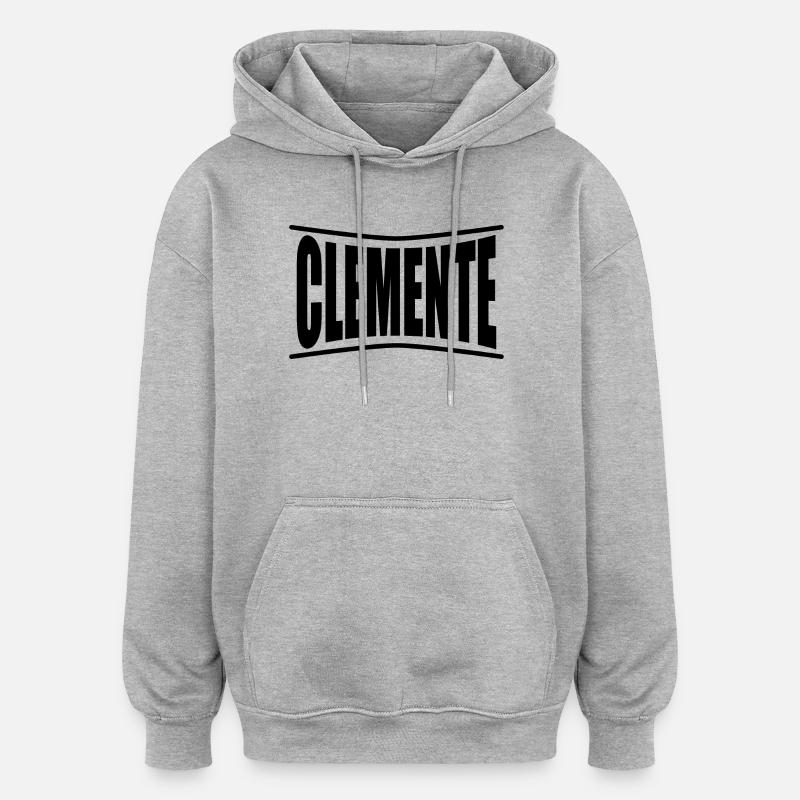 Clemente T-Shirt Geschenkidee - Oversized Unisex Hoodie - Grau meliert