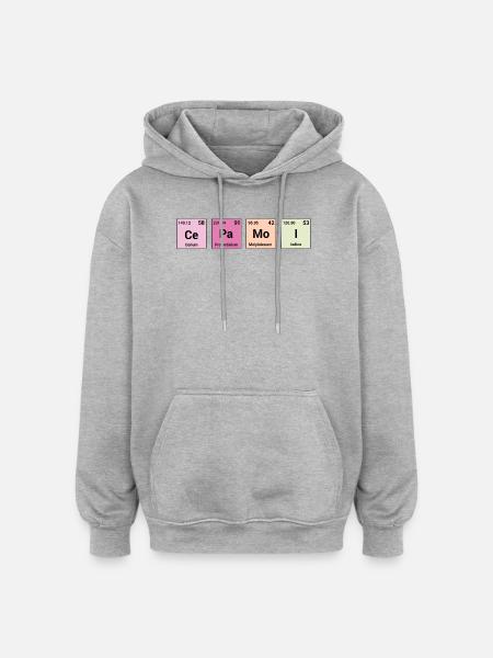 Cepamoi in periodic elements - Oversized Unisex Hoodie - heather grey