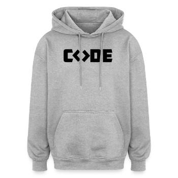 Programmierer-Code - Oversized Unisex Hoodie - Grau meliert - Vorne - Noah (186cm)