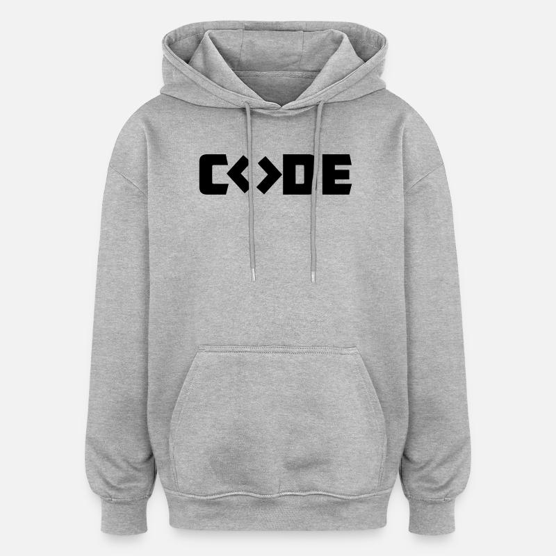 Programmierer-Code - Oversized Unisex Hoodie - Grau meliert