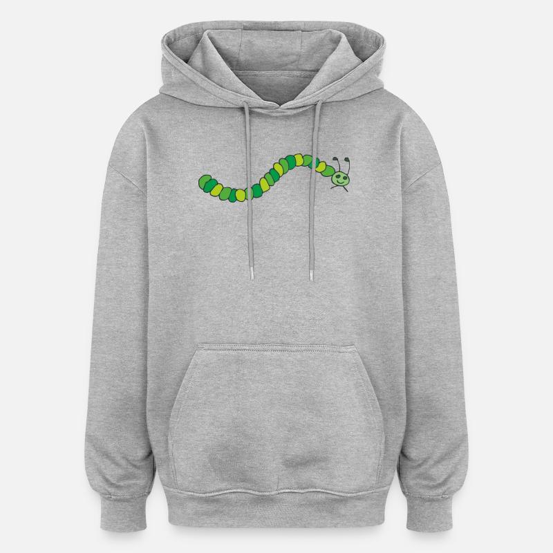 chenille - Sweat à capuche oversize unisexe - gris chiné