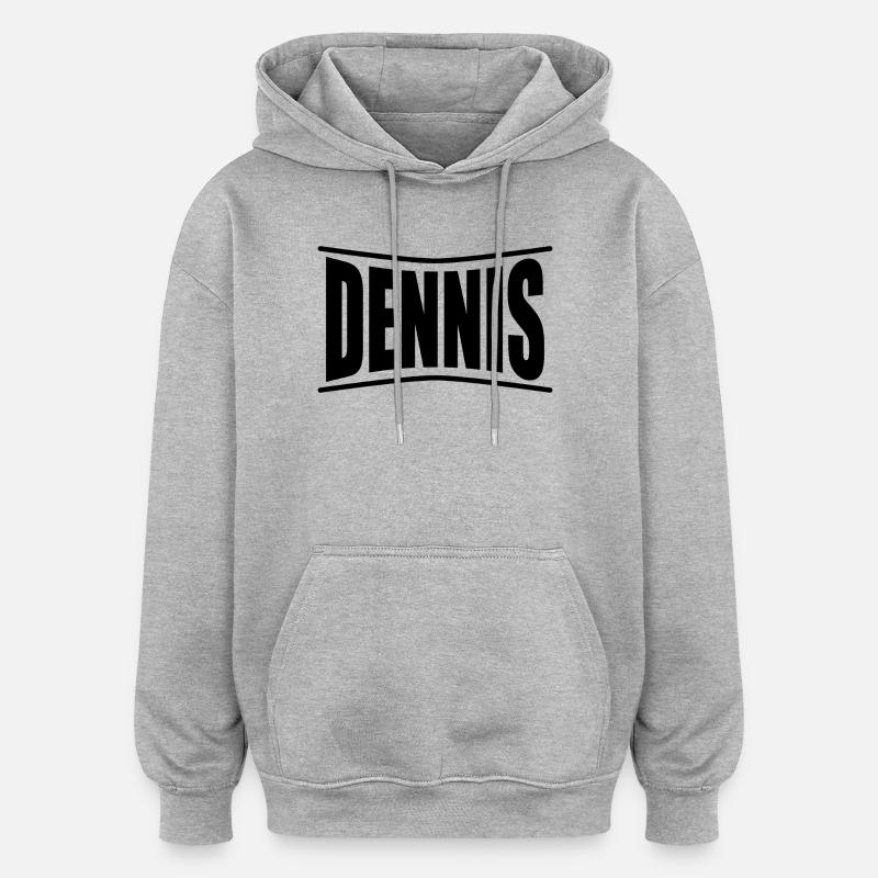 Idée cadeau t-shirt Dennis - Sweat à capuche oversize unisexe - gris chiné