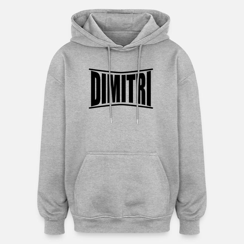Dimitri T-Shirt Geschenkidee - Oversized Unisex Hoodie - Grau meliert