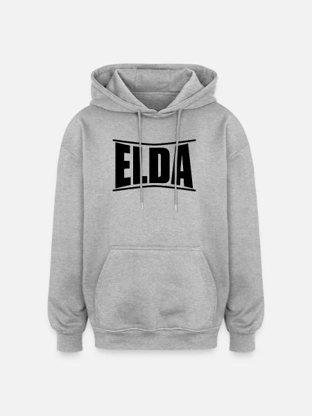 Elda t-shirt idée cadeau - Sweat à capuche oversize unisexe - gris chiné