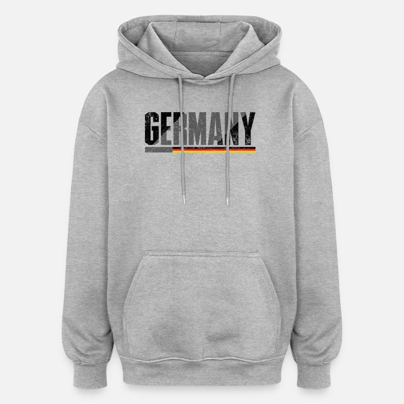 Drapeau de l’Allemagne - Sweat à capuche oversize unisexe - gris chiné
