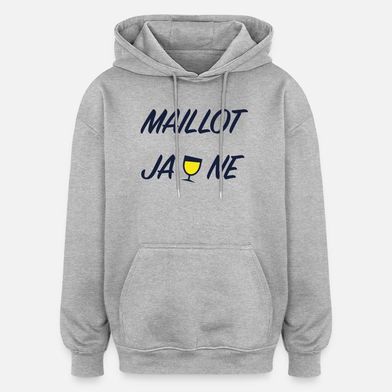 Maillot jaune - Sweat à capuche oversize unisexe - gris chiné