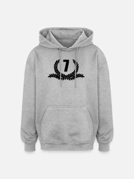 Lauwerkrans 07 YEARS - Oversized Unisex Hoodie - heather grey