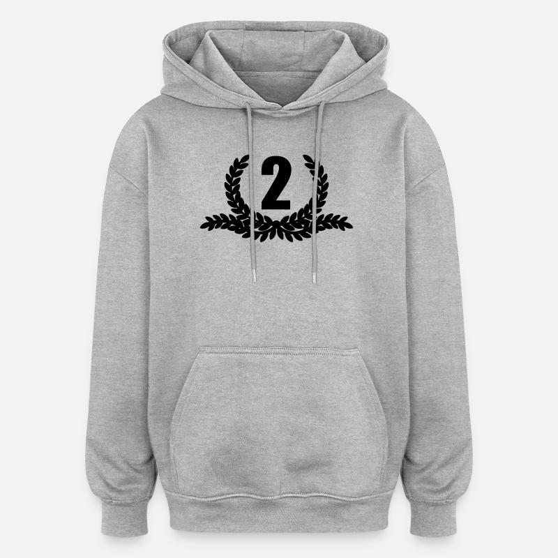 Lauwerkrans 02 ANS - Sweat à capuche oversize unisexe - gris chiné