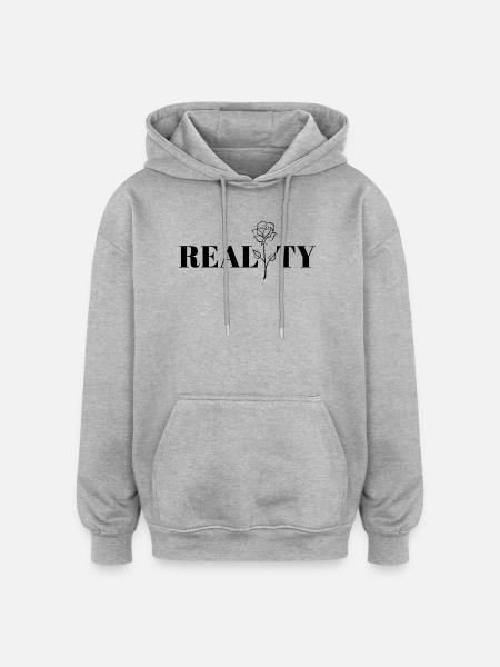 Cool design, reality. - Oversized Unisex Hoodie - heather grey