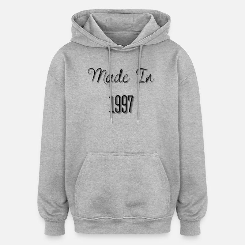 Créé en 1997 - Sweat à capuche oversize unisexe - gris chiné