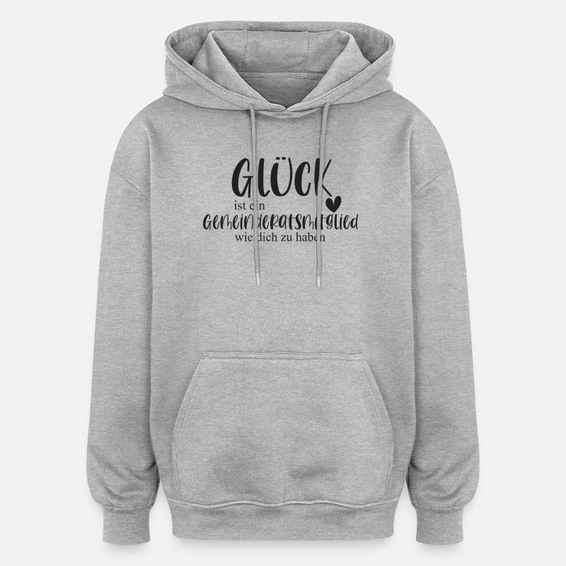 Gemeinderatsmitglied Ehrenamt Gemeinde Geschenk - Oversized Unisex Hoodie - Grau meliert