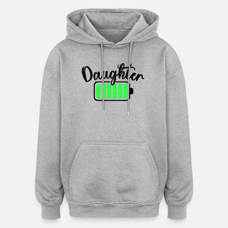 Neon Bar Equalizer Pattern - Oversized Unisex Hoodie - heather grey