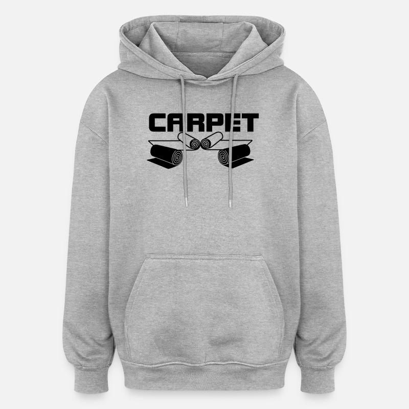 Logo des rouleaux de moquette - Sweat à capuche oversize unisexe - gris chiné