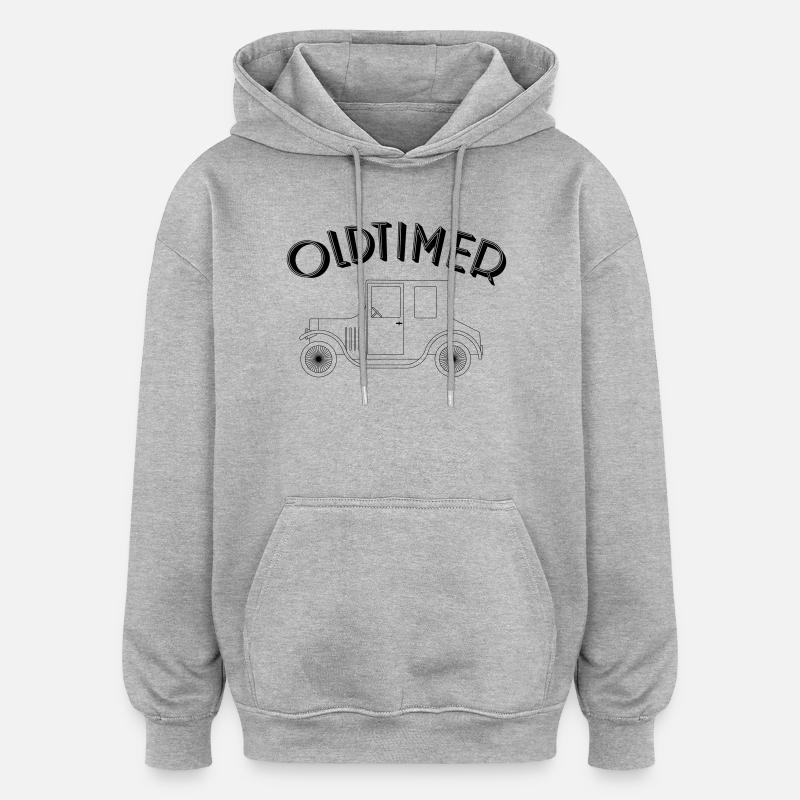 Oldtimer Design - Classic Cars - Oversized Unisex Hoodie - Grau meliert