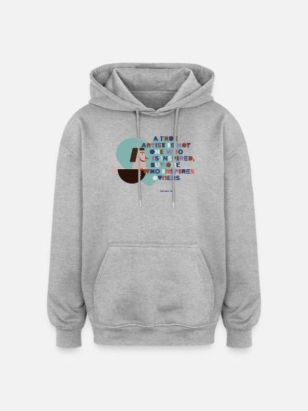 Famous Artist - Oversized Unisex Hoodie - heather grey