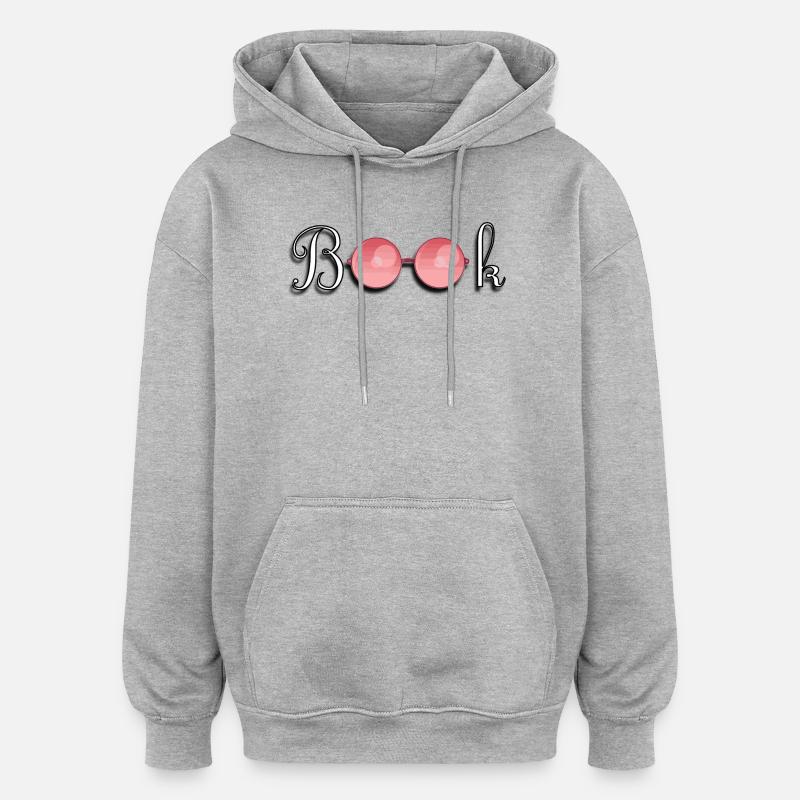 book - Oversized Unisex Hoodie - heather grey