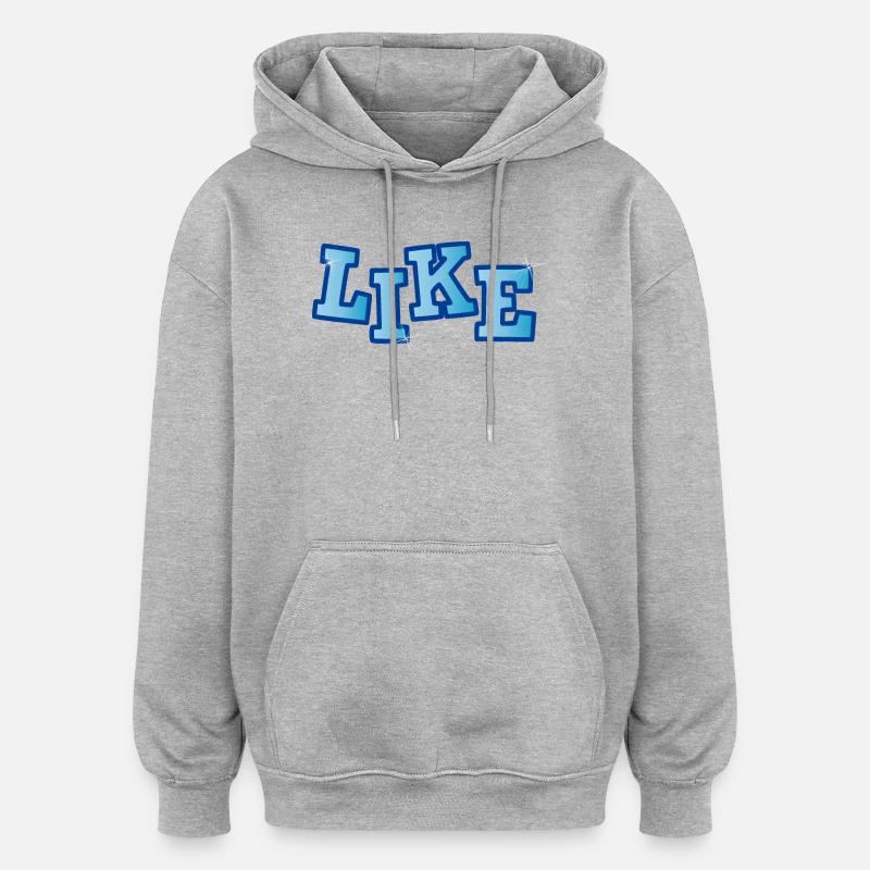 COMME LE LETTRAGE AVEC BRILLANT - Sweat à capuche oversize unisexe - gris chiné