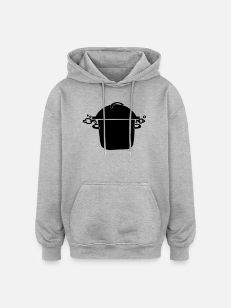 Boiling soup pan - Oversized Unisex Hoodie - heather grey