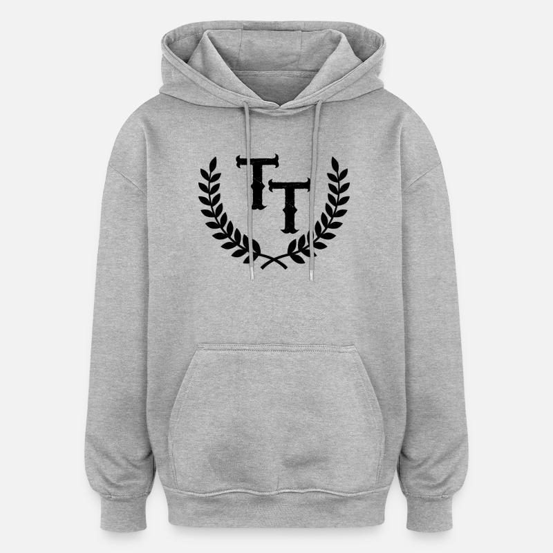 T.T. - Oversized Unisex Hoodie - Grau meliert