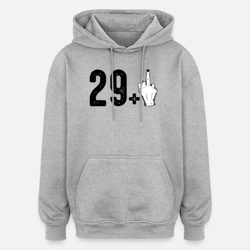 2014 Bold Middle Finger Graffiti - Oversized Unisex Hoodie - heather grey