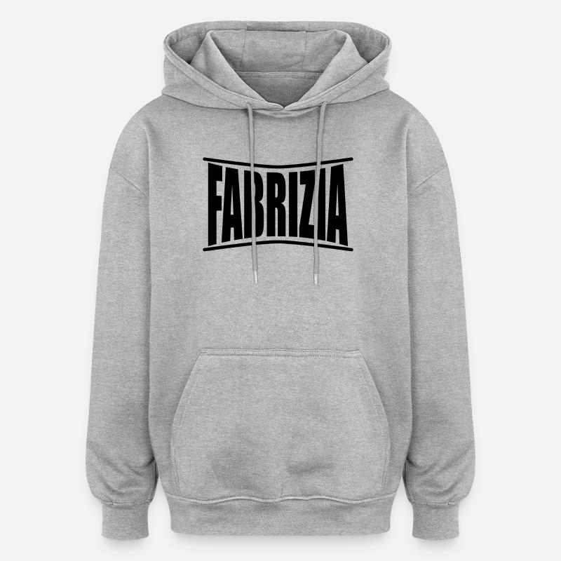 Fabrizia T-Shirt Geschenkidee - Oversized Unisex Hoodie - Grau meliert