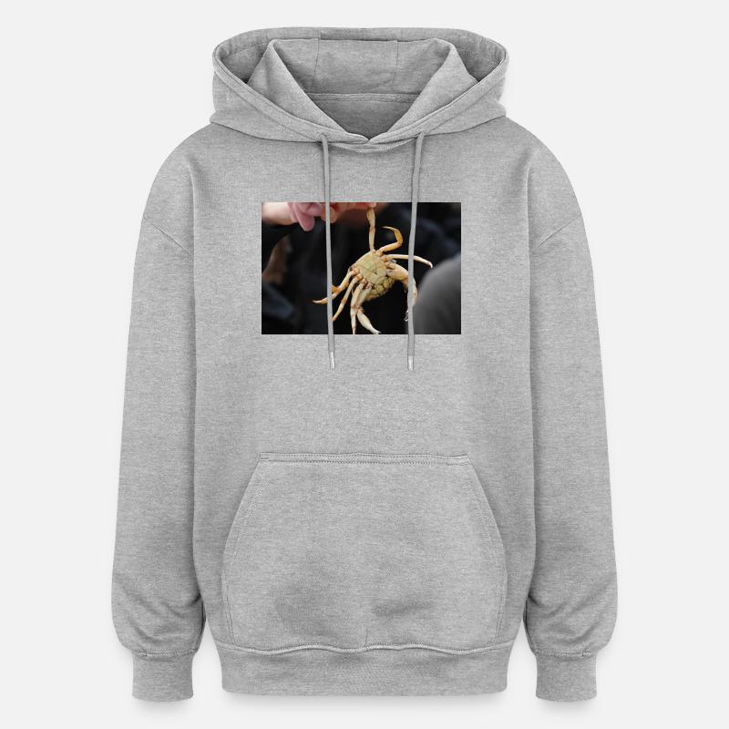 Seehaus.B - Sweat à capuche oversize unisexe - gris chiné