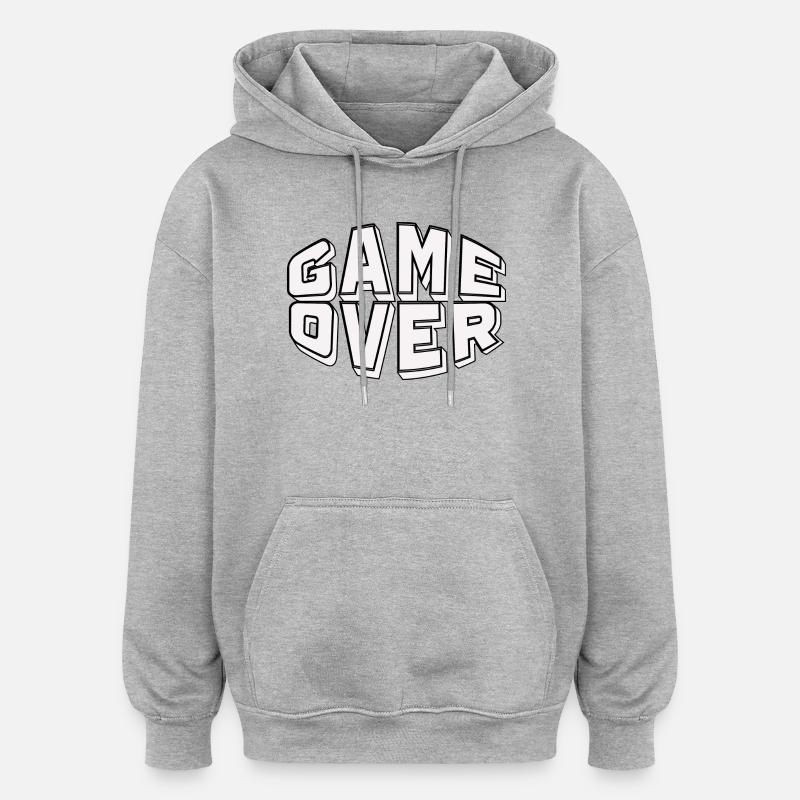 Game Over - Oversized Unisex Hoodie - heather grey