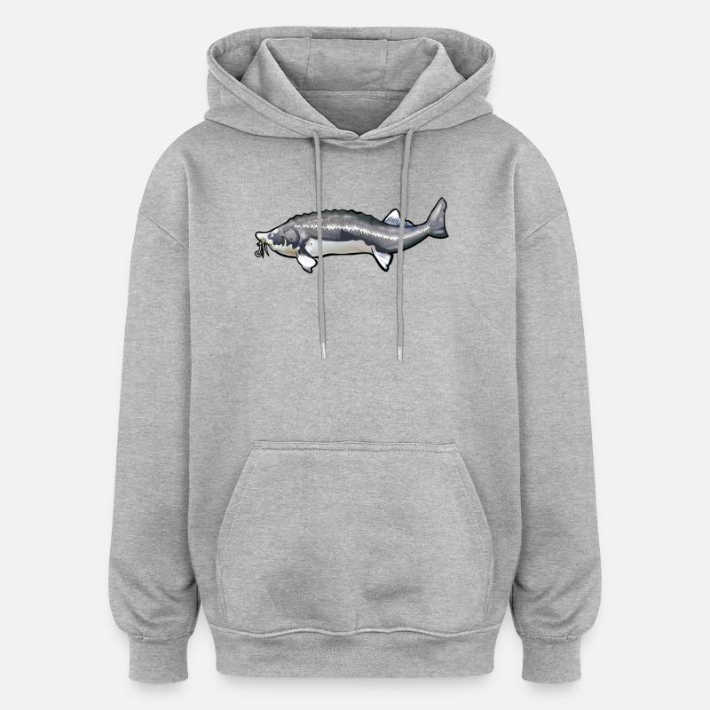 Grubbed Kelfish Tail Pattern - Oversized Unisex Hoodie - heather grey