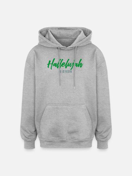 Alléluia - Sweat à capuche oversize unisexe - gris chiné