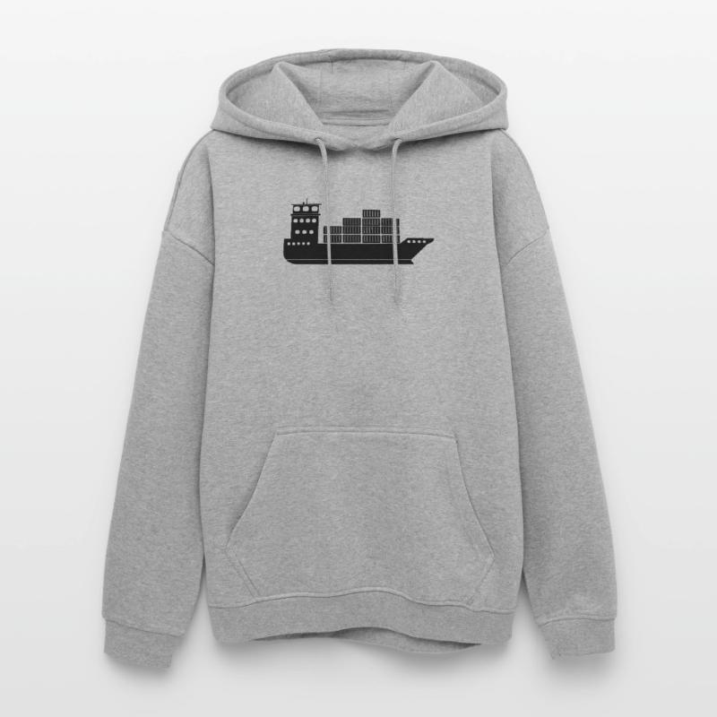 Seecontainerschiff oder Boot mit Containern Oversized Unisex Hoodie