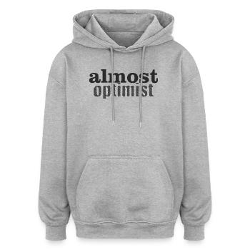 optimist - Oversized Unisex Hoodie - heather grey - Front - Noah (186cm)