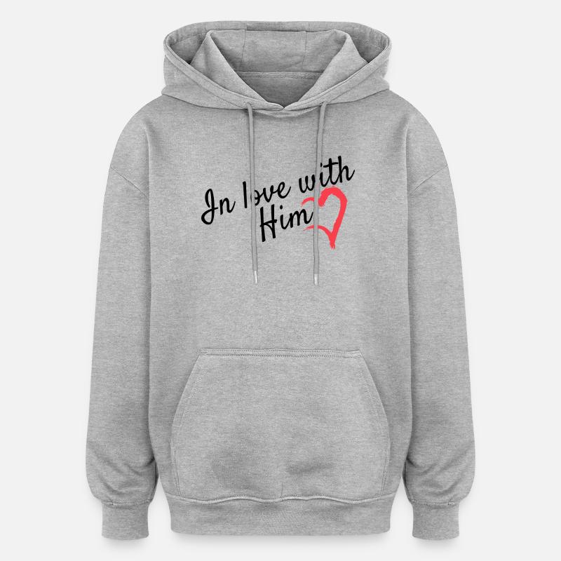 Dear partner look - Oversized Unisex Hoodie - heather grey