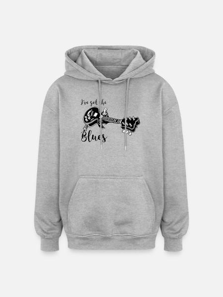 I got the blues - Oversized Unisex Hoodie - heather grey