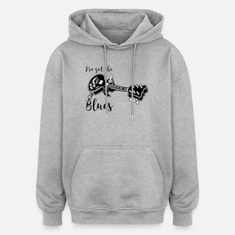 J’ai eu le blues - Sweat à capuche oversize unisexe - gris chiné