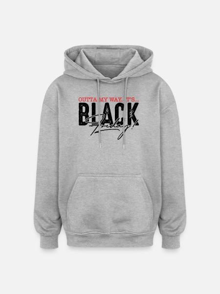 Outta My Way It's Go Time - Oversized Unisex Hoodie - heather grey