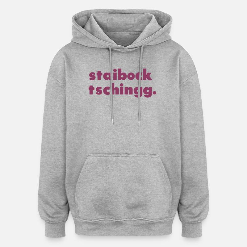 staibocktschingg. - Oversized Unisex Hoodie - Grau meliert